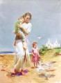 Gemälde Pino Daeni Mutter und Kinder